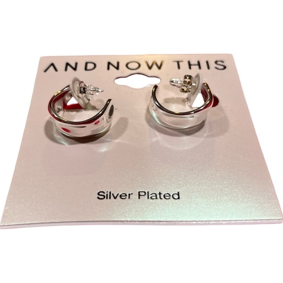 And Now This Silver Plated Earrings - Picture 1 of 6